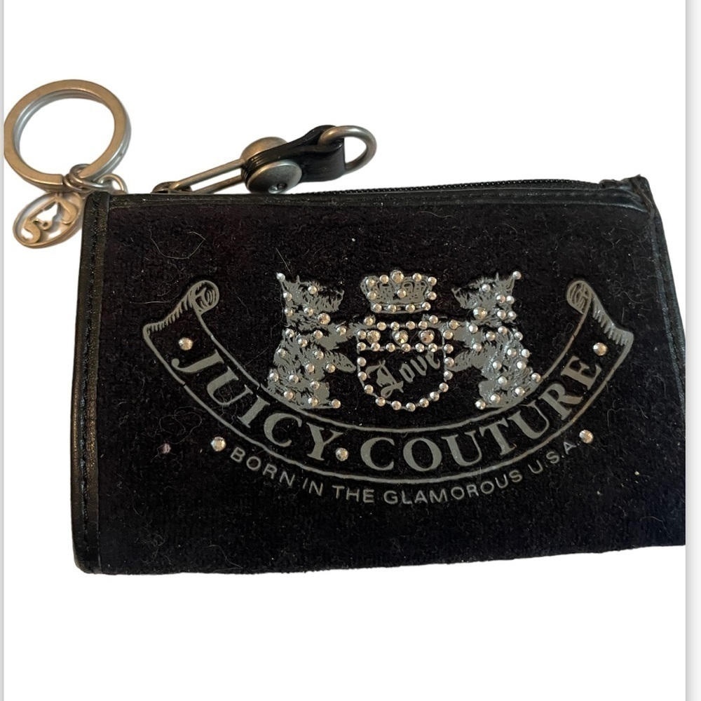 Juicy Couture Change Purse Brown Bling Front
